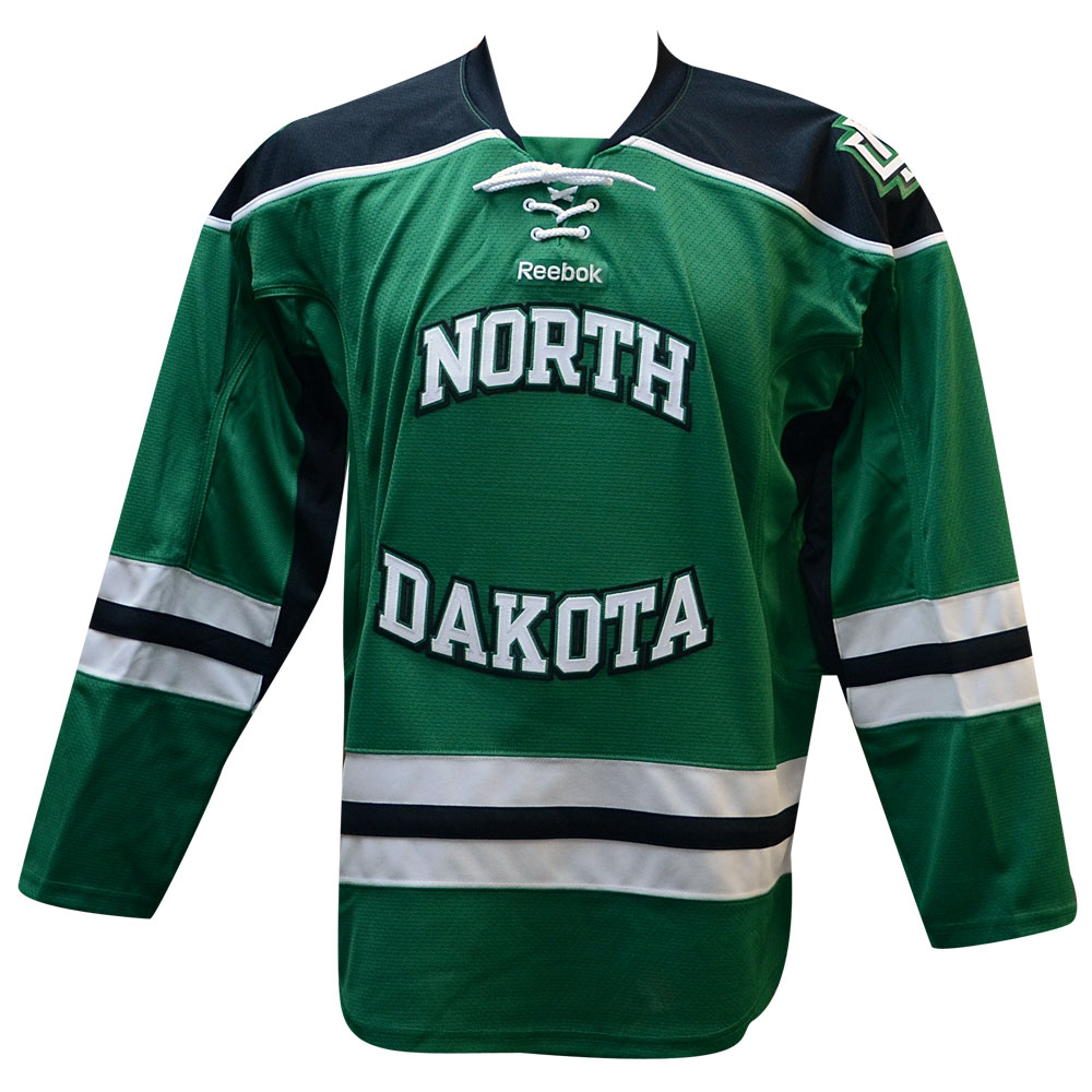 NORTH DAKOTA FIGHTING SIOUX Premier Green Reebok Hockey Jersey L eBay