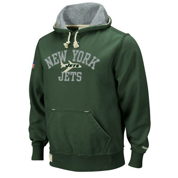 NEW YORK JETS Vintage NFL Rbk Hoodie M  
