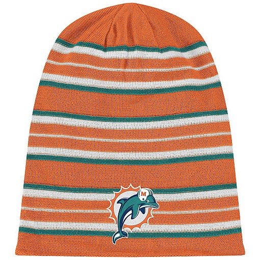 Miami Dolphins Reebok Long Reversible Knit Hat One Size Fits All